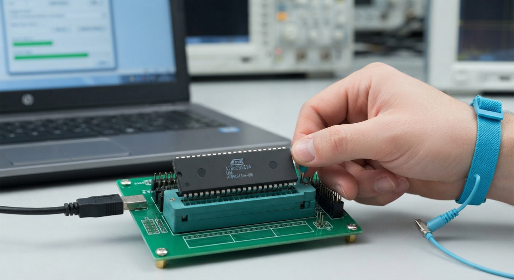 Die Anforderung, die eeprom des AT89C5131A-Mikrocontrollers zu entsperren, entsteht normalerweise dann, wenn Ingenieure Informationen aus einem bestehenden Produkt sichern oder wiederherstellen müssen, dessen ursprüngliche Entwicklungsressourcen verloren gegangen sind. Es ist wichtig, die beiden Speicherfunktionen zu unterscheiden: Der AT89C5131A verwendet den Flash-Speicher hauptsächlich für den Programmierscode, während seine eeprom einen separaten nichtflüchtigen Datenspeicher bereitstellt. In einem autorisierten Wiederherstellungsprojekt können Spezialisten untersuchen, ob das kundeneigene Programm, die Firmware, Konfigurations-daten, das binäre Abbild oder die hexadezimale Datei aus dem Gerät gesichert werden können. Abhängig vom jeweiligen Sicherheitsstatus und dem physischen Zustand können Kunden die Anforderung als entsperren, auslesen, dumpen, kopieren, replizieren, entschlüsseln oder cracken beschreiben. In der professionellen Ingenieurterminologie bezeichnen diese Begriffe jedoch eine umfassendere Anforderung zur Datenwiederherstellung und Geräteanalyse und nicht lediglich einen einfachen Softwarebefehl. Die Dokumentation des AT89C5131A bestätigt, dass sein Flash-Speicher Lese-, Programmier- und Löschvorgänge unterstützt und einen programmierbaren Codeschutz durch Sicherheitsmechanismen bietet.