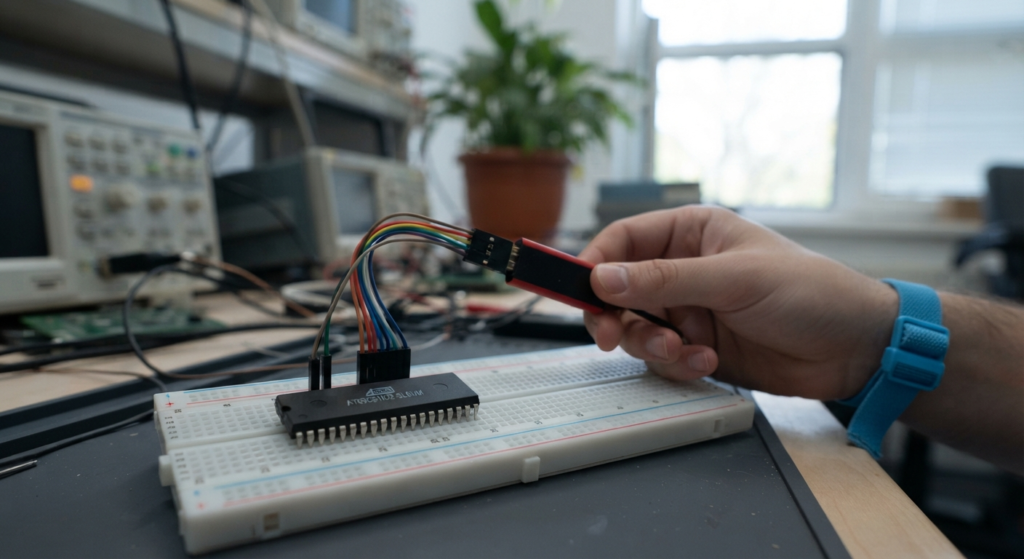 Lorsque les équipes d'ingénierie doivent déverrouiller le firmware du microcontrôleur ATMEL AT89C51ID2 ou restaurer des ressources logicielles perdues à partir d'un module protégé, les outils de débogage conventionnels ne parviennent pas à contourner ces barrières matérielles. La réussite d'un contournement de sécurité sur un microcontrôleur AT89C51ID2 verrouillé ou chiffré nécessite une analyse physique spécialisée des semi-conducteurs directement sur la matrice de silicium exposée. Pour cracker, déverrouiller, décrypter ou lire la logique interne d'un microprocesseur AT89C51ID2 Microchip protégé, les ingénieurs en microélectronique utilisent des techniques physiques ciblées telles que le glitching contrôlé de l'alimentation, la stabilisation thermique ou le micro-probing direct sur les bus de signaux internes. La neutralisation de ces indicateurs de sécurité permet aux techniciens d'accéder à la mémoire Flash interne ainsi qu'aux matrices EEPROM auxiliaires. Le personnel technique peut alors effectuer un dump du firmware caché, copier le jeu d'instructions propriétaire et convertir les données brutes des registres en un fichier binaire ou hexadécimal intact, permettant d'obtenir un programme logiciel complet et utilisable, prêt à être déployé.