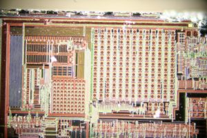 Clone IC ATmega861V Code and copy the code to other blank Microcontroller ATmega861V, reverse engineering microprocessor structure to locate the security fuse bit and use focus ion beam to disable it;