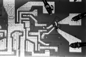 Crack IC ATMEGA169 tamper resistive system and disable the protective mechanism by using focus ion beam technique, extract IC Code from Microcontroller ATmega169 Flash and eeprom memory