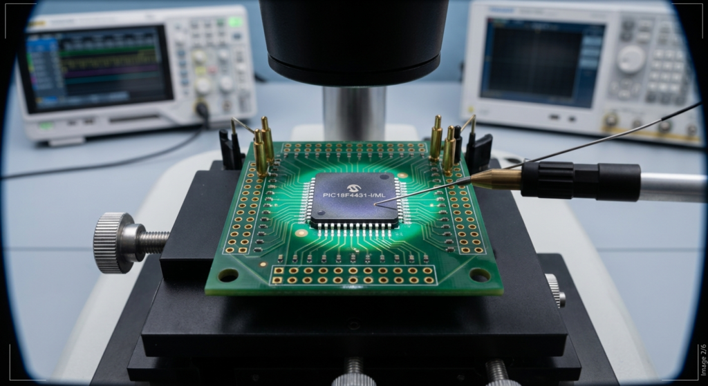 Dans un projet d’extraction de mémoire du MCU Microchip PIC18F4431 sécurisé, les spécialistes commencent d’abord par identifier la version exacte du MCU, examiner la conception du circuit, vérifier les interfaces de programmation disponibles et analyser la configuration du composant ainsi que l’état des protections mémoire. Selon l’état réel du dispositif cible, du microprocesseur PIC18F4431 chiffré, des méthodes appropriées peuvent être évaluées afin de déterminer si les informations telles que le firmware, le code source, les données, le logiciel, la mémoire, l’archive, la flash ou l’EEPROM peuvent être accessibles. Si une configuration protectrice, sécurisée, chiffrée ou verrouillée empêche l’accès normal, les ingénieurs peuvent étudier s’il est techniquement possible de déverrouiller (unlock) le composant ou d’effectuer un readout pris en charge des contenus mémoire disponibles. Selon les exigences de récupération, le processus peut inclure une tentative de contourner ou casser (crack) une restriction d’accès applicable, d’effectuer un dump des zones mémoire lisibles, de déchiffrer (decrypt) les informations lorsqu’un véritable chiffrement est implémenté, ou de copier et répliquer les données programme récupérables pour des opérations de restauration autorisées. Ces évaluations concernent le microcontrôleur, le microprocesseur, le MCU, la puce ou le circuit intégré (IC) spécifique fabriqué par Microchip, et chaque microcontrôleur verrouillé PIC18F4431 nécessite une analyse individuelle, car les mécanismes de protection et les conditions du composant peuvent varier. Un résultat de récupération réussi obtenu sur un PIC18F4431 ne garantit pas automatiquement le même résultat sur un autre dispositif présentant des paramètres de sécurité différents.