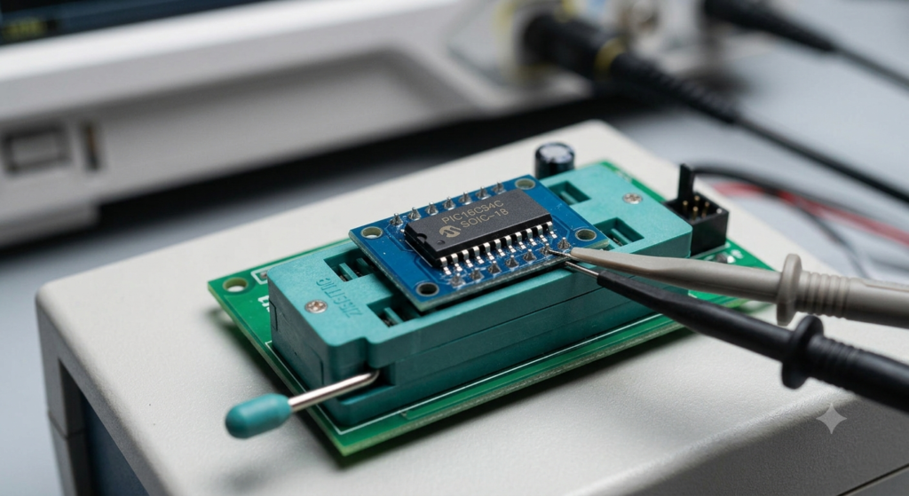 Lorsqu'un laboratoire d'ingénierie est chargé de restaurer les configurations du MCU Microchip PIC16C54C ou de récupérer des données perdues, le processus passe entièrement du débogage logiciel traditionnel au rétro-ingénierie de semi-conducteurs de haute précision. Pour déverrouiller, déchiffrer ou contourner en toute sécurité la matrice de sécurité fortement protégée d'un microcontrôleur Microchip PIC16C54C intégré à un microprocesseur ancien, les spécialistes doivent contourner les mécanismes matériels de protection du code sans altérer la structure logique physique particulièrement sensible. Les techniciens spécialisés utilisent des méthodes avancées d'analyse physique des circuits, notamment le voltage-glitching de haute précision, le micro-sondage et l'optimisation thermique appliqués directement sur les couches de silicium exposées du microprocesseur Microchip PIC16C54C. Cette intervention ciblée permet de contourner en toute sécurité les mécanismes de verrouillage actifs et d'établir un canal de communication physique stable avec les registres internes de stockage. Une fois les protections abaissées, les ingénieurs peuvent copier, effectuer un readout ou réaliser un vidage complet des données du code source caché du microcontrôleur Microchip PIC16C54C, en convertissant la logique interne en fichiers binaires ou hexadécimaux propres et prêts pour une vérification approfondie.