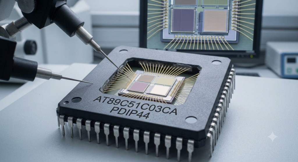 باز کردن قفل یک میکروکنترلر محافظتشده مانند microchip at89c51cc03ca به معنای غیرفعال کردن مرحلهبهمرحله مکانیزمهای حفاظتی سختافزار برای بازیابی برنامه تعبیهشده است. این فرایند با استفاده از روشهایی مانند fault injection یا microprobing آغاز میشود تا بیتهای امنیتی microchip at89c51cc03ca microprocessor بررسی شده و حفاظت در برابر خواندن داده غیرفعال شود. پس از آماده شدن microchip at89c51cc03ca mcu، تمام محتوای حافظه flash و eeprom در قالب یک جریان داده خام استخراج میشود.
اگر اطلاعات توسط سازنده بهصورت رمزگذاریشده ذخیره شده باشد، دادههای بهدستآمده رمزگشایی میشوند تا یک فایل hexadecimal (hex) و تصویر binary متناظر تولید گردد. مجموعه فایلهای microchip at89c51cc03ca microprocessor نمایانگر firmware کامل دستگاه است و امکان برنامهریزی یک تراشه خام برای بازتولید microchip at89c51cc03ca microcontroller را فراهم میکند. در عمل، بازیابی دادههای یک میکروکنترلر قفلشده با هدف بازسازی کامل نرمافزار تعبیهشده انجام میشود.