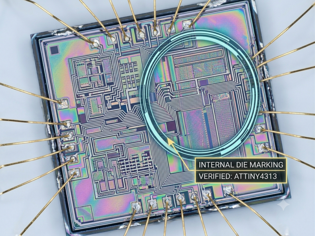 Het succesvol uitvoeren van een fysieke ontgrendelingsprocedure op een vergrendelde of versleutelde ATMEL ATTINY4313 MCU vereist geavanceerde micro-elektronische laboratoriumtechnieken om hardwarematige beveiligingsbarrières te omzeilen zonder de onderliggende siliciumstructuur te beschadigen. Om de interne architectuur van een beveiligde ATMEL ATTINY4313-microprocessor of geïntegreerde schakeling te analyseren, ontgrendelen, ontsleutelen of uit te lezen, worden technieken zoals micro-probing, nauwkeurige signaalmanipulatie of gerichte laserbehandeling rechtstreeks op de hardware toegepast. Het omzeilen van de beveiligingsvlaggen van de ATMEL ATTINY4313-microcontroller stelt technici in staat om veilig de verborgen firmware uit de interne Flash- en EEPROM-geheugenruimtes uit te lezen. Nadat fysieke toegang is verkregen, kunnen engineers de logica van de ATMEL ATTINY4313 MCU kopiëren, de opgeslagen software extraheren en ruwe registeruitvoer omzetten naar een schoon binair of hexadecimaal bestand dat de oorspronkelijke broncode en firmwareconfiguratie vertegenwoordigt.
