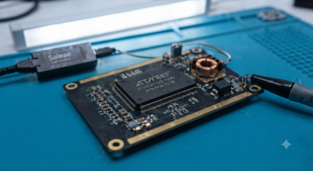 Para executar um readout direto de um MCU ATMEL AT90CAN128 protegido, os especialistas precisam contornar a lógica interna de segurança do microcontrolador ATMEL AT90CAN128 sem comprometer o núcleo de silício subjacente. Esse processo não destrutivo desativa temporariamente os mecanismos internos de proteção, permitindo que os técnicos acessem a memória Flash principal e os blocos EEPROM do microprocessador ATMEL AT90CAN128. Após a redução temporária dessas barreiras de segurança, os engenheiros podem copiar, realizar o dump e extrair toda a lógica de máquina do microcontrolador ATMEL AT90CAN128, capturando o programa da aplicação e convertendo os dados brutos da máquina em um arquivo binário ou hexadecimal íntegro para validação completa.