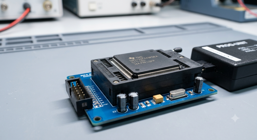Lorsqu’un laboratoire d’ingénierie industrielle cherche à contourner, déverrouiller, déchiffrer ou effectuer une lecture sécurisée (secure readout) d’un microprocesseur DSP Texas Instrument TMS320F243PG protégé, le contournement de la configuration verrouillée du DSP MCU Texas Instrument TMS320F243PG afin de produire un vidage de données totalement fiable nécessite des techniques hautement localisées d’analyse matérielle des circuits qui modifient temporairement les limites logiques du microcontrôleur DSP Texas Instrument TMS320F243PG. Des équipes spécialisées appliquent des procédés de gravure par faisceau d’ions focalisé (FIB), du micro-sondage ou des techniques de perturbation de tension hautement contrôlées directement sur le substrat de silicium afin de neutraliser en toute sécurité les fusibles internes de protection sans endommager les structures mémoire essentielles. La nécessité commerciale de reproduire intégralement, cloner ou préserver en toute sécurité le firmware du microcontrôleur DSP Texas Instrument TMS320F243PG sur le marché industriel mondial connaît une croissance rapide en raison des contraintes logistiques et des besoins de continuité opérationnelle.