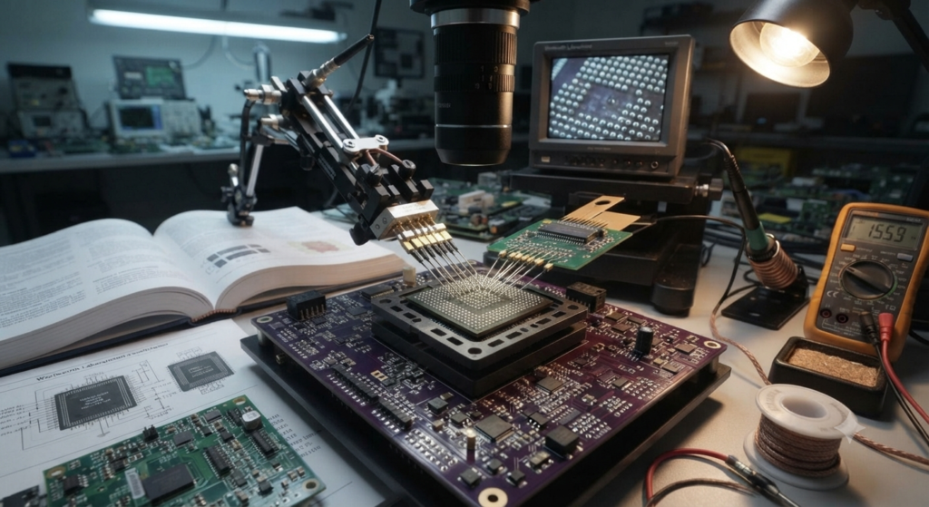 La necesidad de replicar, clonar o recuperar completamente el código fuente oculto del microcontrolador Texas Instrument DSP TMS320F28032PAGT en el mercado industrial global está creciendo rápidamente debido a las actuales limitaciones de la cadena de suministro. Nuestro laboratorio de microelectrónica de precisión ofrece servicios especializados de ingeniería inversa para MCU Texas Instrument DSP TMS320F28032PAGT, avanzados procesos de bypass de lógica y soluciones integrales para la extracción de código del microprocesador Texas Instrument DSP TMS320F28032PAGT destinadas a usuarios corporativos que afrontan importantes desafíos relacionados con la preservación del software. Nuestro equipo de ingenieros especializados cuenta con una amplia experiencia técnica en el análisis de diseños multicapa complejos, incluidos microcontroladores especializados, dispositivos lógicos programables complejos (CPLD), sistemas de alta velocidad basados en chips Altera y avanzadas arquitecturas de procesamiento digital de señales (DSP).