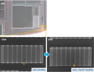 depositing or etching two or more layers of metal, insulating or semiconductor material on a semiconductor material