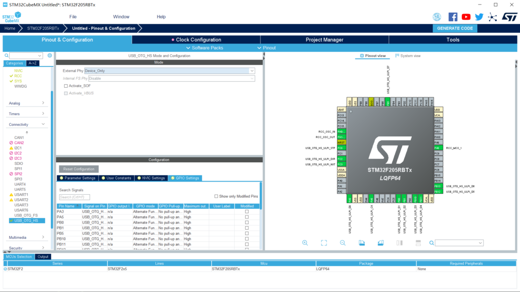 extract embedded heximal file from stm32f205rb microcontroller flash memory and copy firmware file to new stm32f205rb mcu;