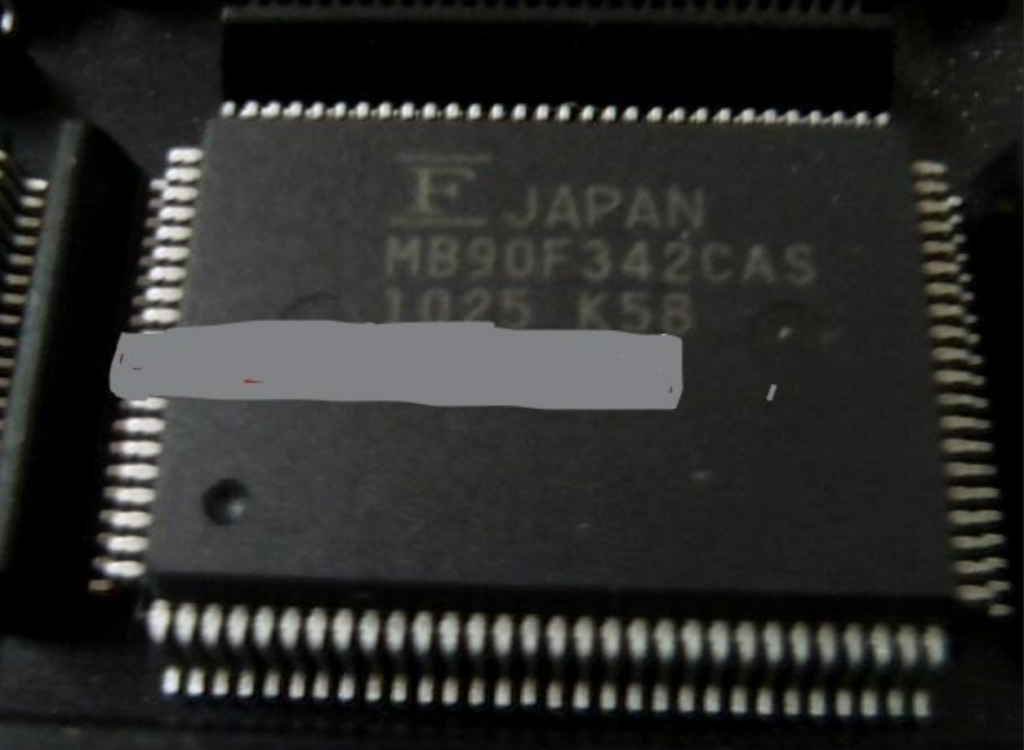 Fujitsu MB90F342E Locked Microcontroller IC Flash Firmware Cloning starts from attack fujitsu MCU MB90F342E security fuse bit and readout microprocessor flash memory chip content